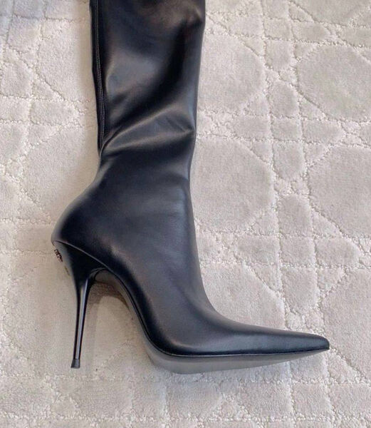 Сапоги Balenciaga женский кожа черный 198089-3
