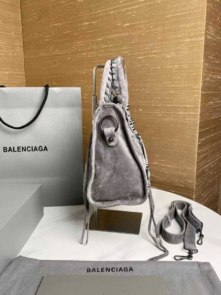 Сумка Balenciaga женский замша графитовый b9133563-1-10
