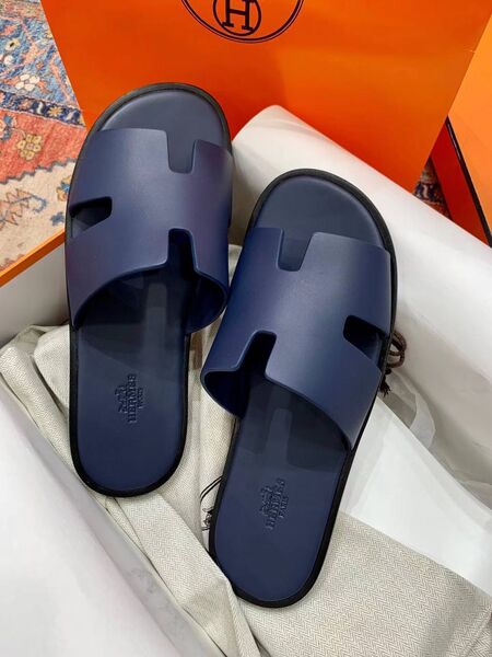 Мужские шлёпанцы Hermes Izmir мужской кожа синий r3349559-1-6