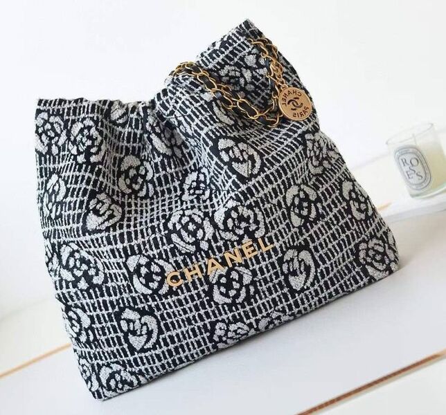 Сумка Chanel 22 женский текстиль графитовый 133415