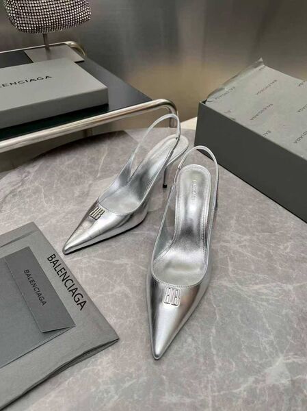 Женские туфли Balenciaga женский кожа серебристый o9775203-1-6