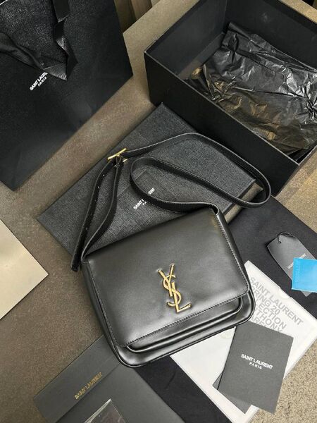 Cумка Saint Laurent женский кожа черный b9737595-1-2
