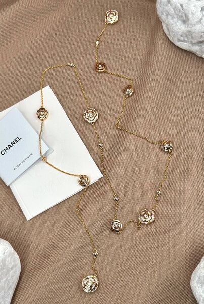 Колье Chanel Camelia женский золото a1295041-1-8