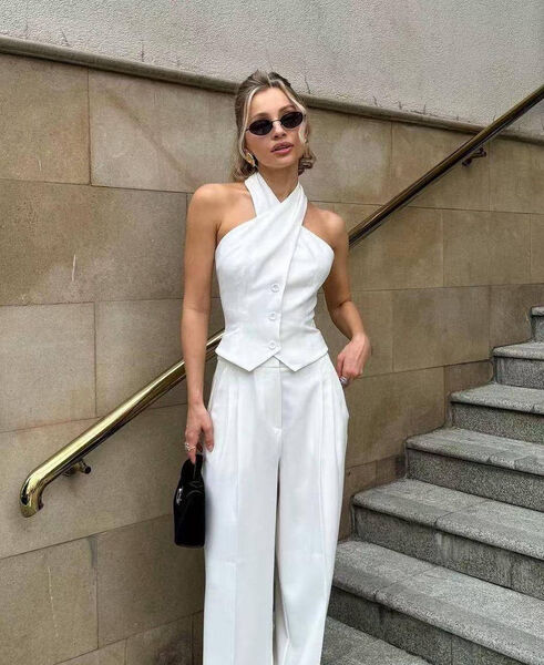 Костюм Saint Laurent женский белый 190802-4