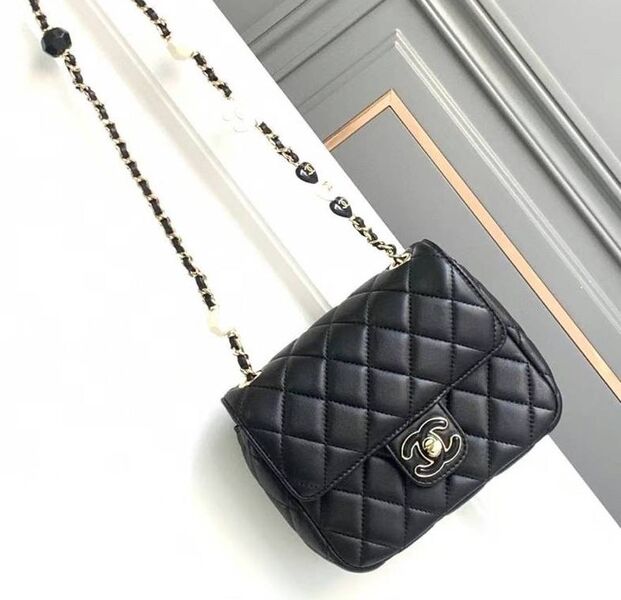 Сумка Chanel Mini женский кожа черный 141906