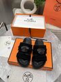 Женские шлепанцы Hermes женский замша черный n7562717-1-5