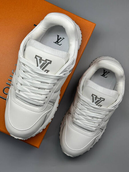 Мужские кроссовки Louis Vuitton мужской кожа белый 201030-5