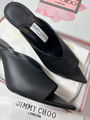 Шлепки Jimmy Choo женский кожа черный 153978-2