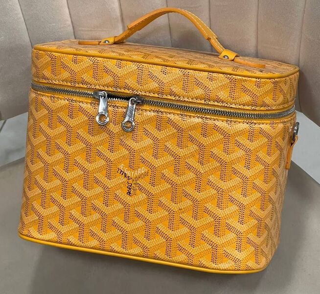 Косметичка Goyard женский кожа горчичный 156919