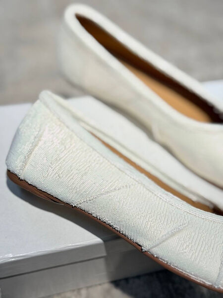 Балетки Maison Margiela женский текстиль белый 191430-3