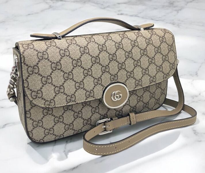 Сумка Gucci женский кожа графитовый 166480