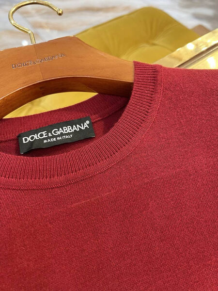 Мужской свитер Dolce & Gabbana мужской вязаная ткань бордовый 164097-3