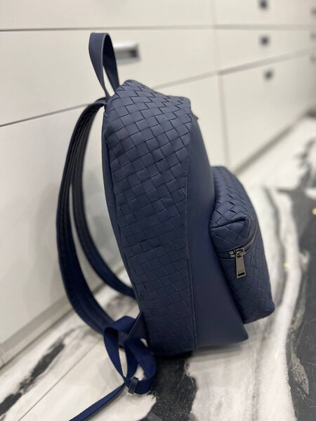 Мужской рюкзак Bottega Veneta мужской кожа синий 105733-3