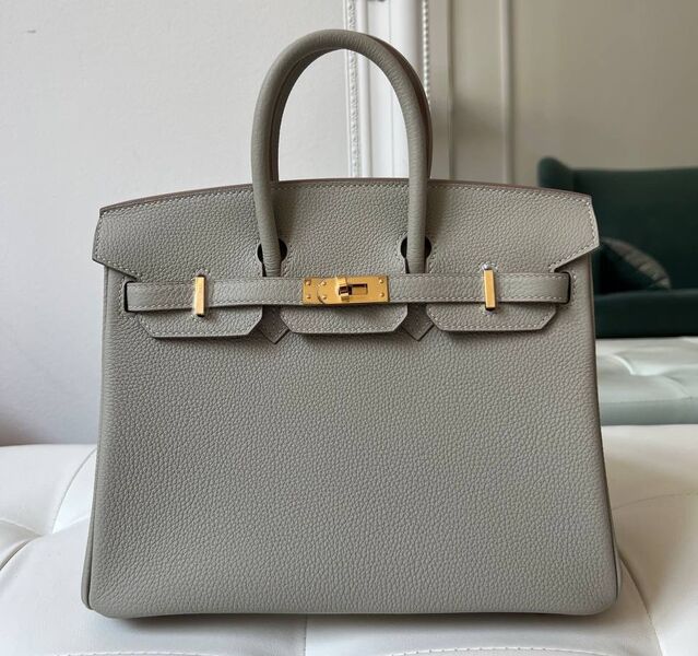 Сумка Hermès Birkin 25 женский кожа графитовый 150148