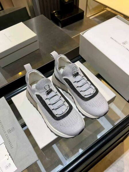 Женские кроссовки Brunello Cucinelli женский текстиль серый s1460422-1-2