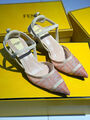 Туфли Fendi женский сетка оранжевый 188815-2
