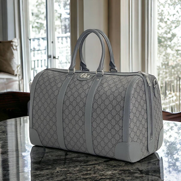 Дорожная сумка Gucci мужской кожа графитовый 147301-4