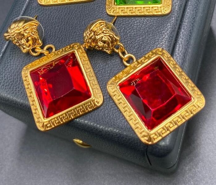 Серьги Versace красный 70843