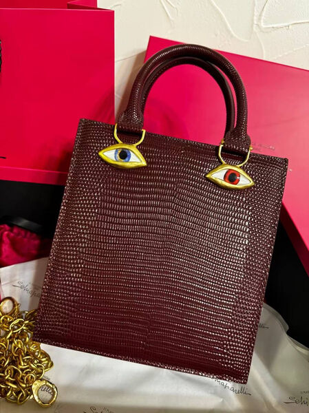 Сумка Schiaparelli женский кожа бордовый 174276-2