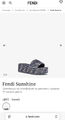 Шлепки Fendi женский текстиль графитовый 188767-6