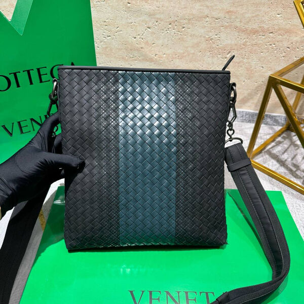 Мужская сумка мессенджер Bottega Veneta мужской черный 200791-2
