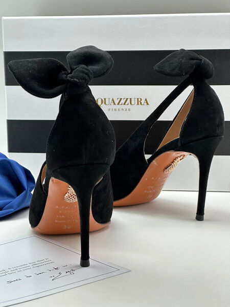 Туфли Aquazzura женский замша черный 100477-4