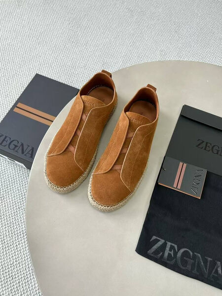 Мужские кеды Zegna мужской замша бежевый 185788-3