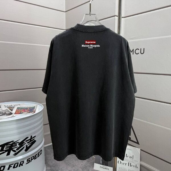 Мужская футболка Supreme x Maison Margiela женский хлопок черный s6712665-1-2