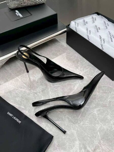Женские туфли Saint Laurent женский кожа черный f3843227-1-7