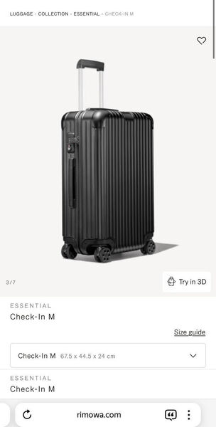 Чемодан Rimowa женский пластик черный 173125-6