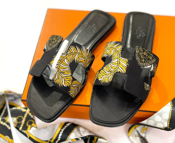 Шлепки Hermès женский кожа бронзовый 89641