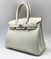 Сумка Hermès Birkin 30 ручная работа женский кожа белый 75336-2