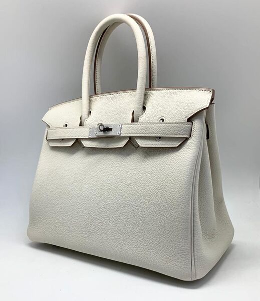 Сумка Hermès Birkin 30 ручная работа женский кожа белый 75336-2