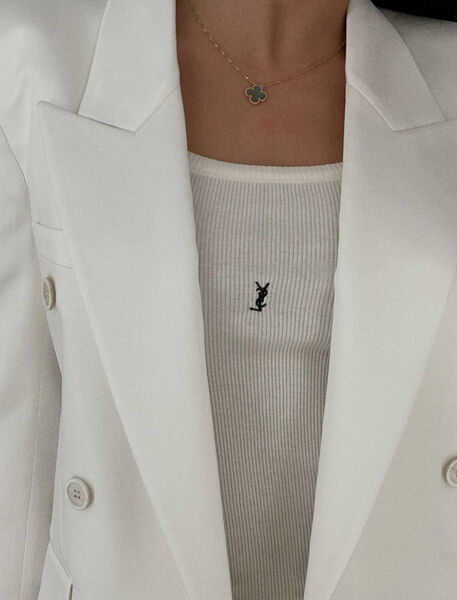Майка Saint Laurent женский белый 185240-2