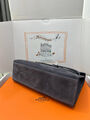 Сумка Hermèskelly Pochette женский замша графитовый 155748-6