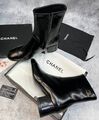 Ботильоны Chanel женский кожа черный,серебристый 126116