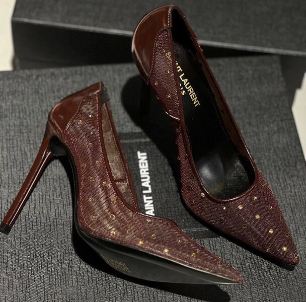 Туфли Saint Laurent женский сетка 146210