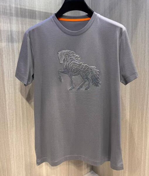 Мужская футболка Hermès мужской графитовый 174364