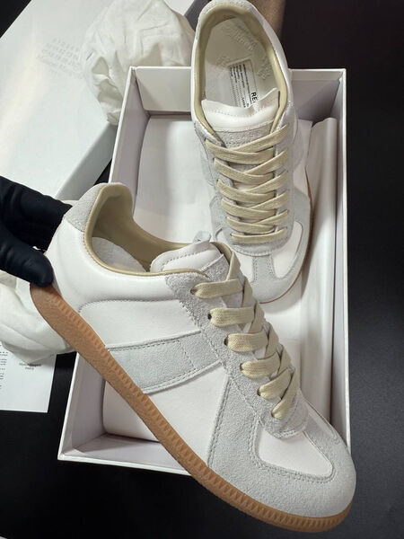 Кеды Maison Margiela женский кожа белый 193097