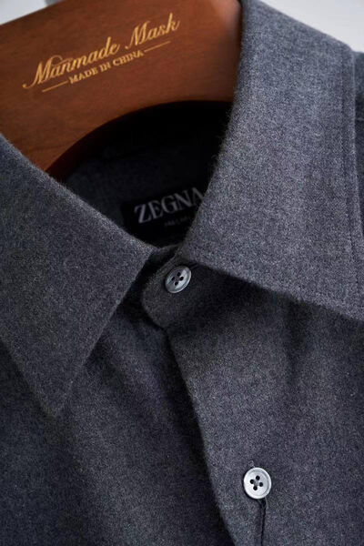Мужская рубашка Zegna мужской графитовый 133340-3