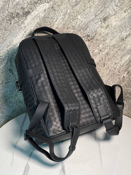 Мужской рюкзак Bottega Veneta мужской кожа черный 170723-5
