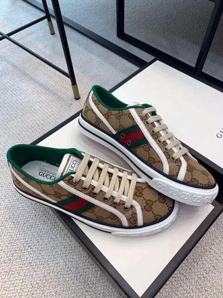 Кеды Gucci женский текстиль бежевый 24851-2