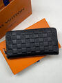 Мужской кошелек Louis Vuitton мужской кожа черный,серебристый 175102