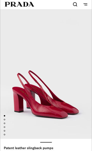Туфли Prada женский кожа бордовый 182896-2