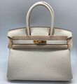 Сумка Hermès Birkin 30 ручная работа женский кожа белый 75352-1