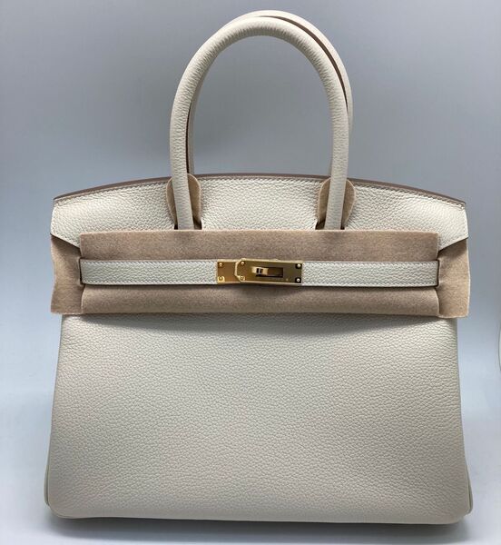 Сумка Hermès Birkin 30 ручная работа женский кожа белый 75352