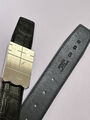 Мужской ремень Hermès мужской кожа черный 152903-5