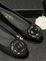 Балетки Chanel женский кожа черный 146300-2