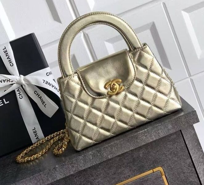 Сумка Chanel женский кожа бронзовый 198068