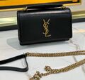 Сумка Saint Laurent Sunset Chain женский кожа черный 141998-1